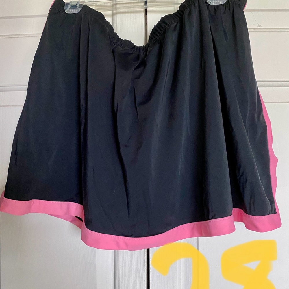 Black and Pink Women's swim Skirt
